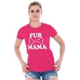 thumbnail image 2 of Fur Mama Cute Pet Owner Cat Dog Mom Womens Slim Fit Graphic Tee Brisco Brands M, 2 of 4