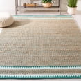 thumbnail image 2 of SAFAVIEH Natural Fiber Becky Solid Area Rug, Natural/Green, 6' x 6' Square, 2 of 8