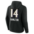 thumbnail image 3 of Men's Kyle Hamilton Black Baltimore Ravens Team Wordmark Player Name & Number Pullover Hoodie, 3 of 3