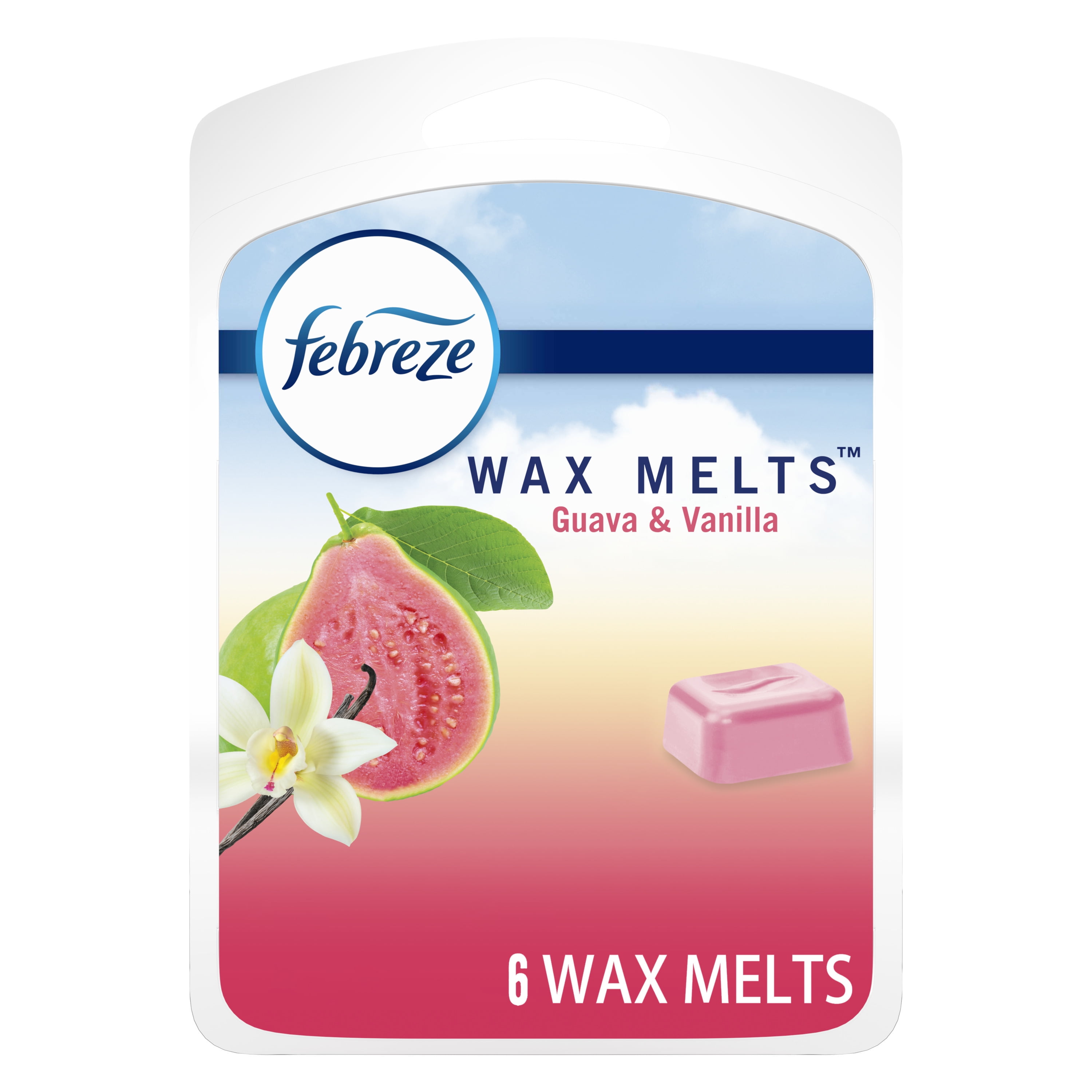Febreze OdorFighting Wax Melts, Guava & Vanilla Scent, 2.75 oz