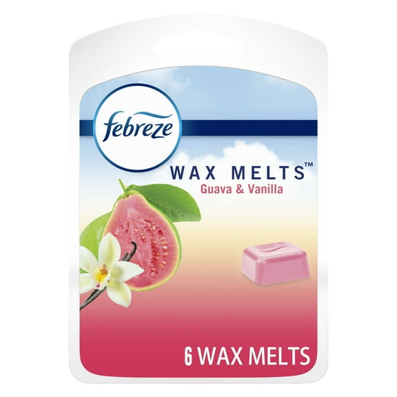 Febreze Odor-Fighting Wax Melts, Guava & Vanilla Scent, 2.75 oz