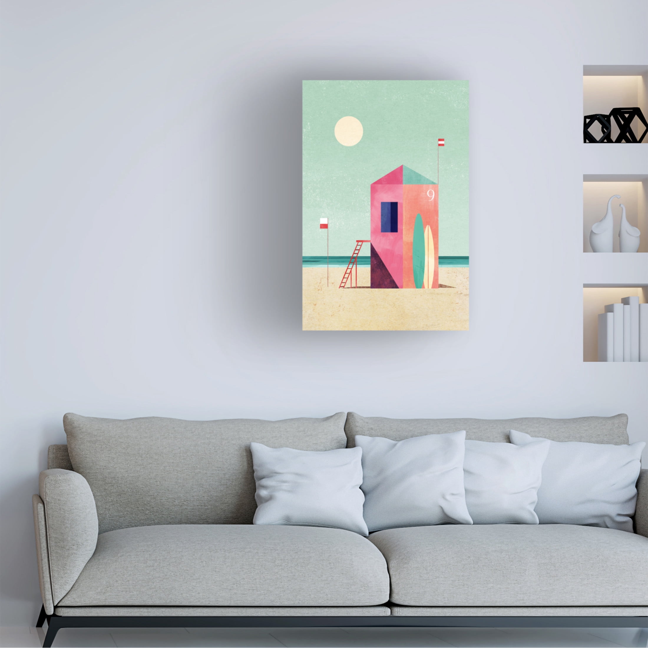 Trademark Fine Art longwayhome  Surf Hut Canvas Wall Art