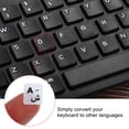 thumbnail image 4 of Uxcell Arabic Keyboards Layout Stickers Computer Replacement Cover Universal White Background Black Lettering 4 Pack, 4 of 5