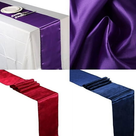 

Decor Store 12 x 108 Inch Satin Table Runner Wedding Venue Table Decoration Party Desk Decor