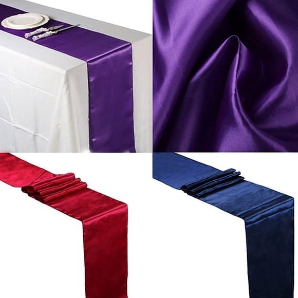 12 x 108 Inch Satin Table Runner Wedding Venue Table Decoration Party Desk Decor