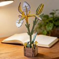 thumbnail image 2 of Wooden Flower Puzzle | Flower Building Toy - Wooden Puzzle | for Home Decor Crafting Relaxation Shelf Display Family Project.,Multicolor, 2 of 8