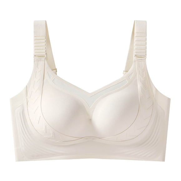 Seamless Light Support Lift Up Bra for Side Coverage Shaping Full Figure Underwire Comfort Bra for Casual Home Wear in All Seasons