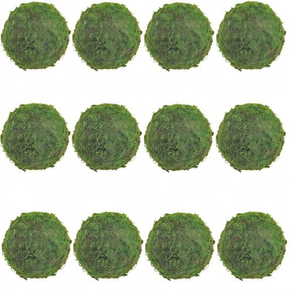 Small Decorative Moss Balls,Bexikou 12 Pcs 1.97" Green Dried Moss Balls, Greenery Faux Mossy Globes,Moss Decor Balls for Bowls Filler, Wedding Decors, Table Arrangement, Coffee Accents, DIY Crafts