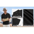 thumbnail image 4 of RICHCOIN Mens Casual Polo Shirt Summer Short Sleeve Vacation Button Beach Knit Stretchy Golf Shirts, 4 of 7