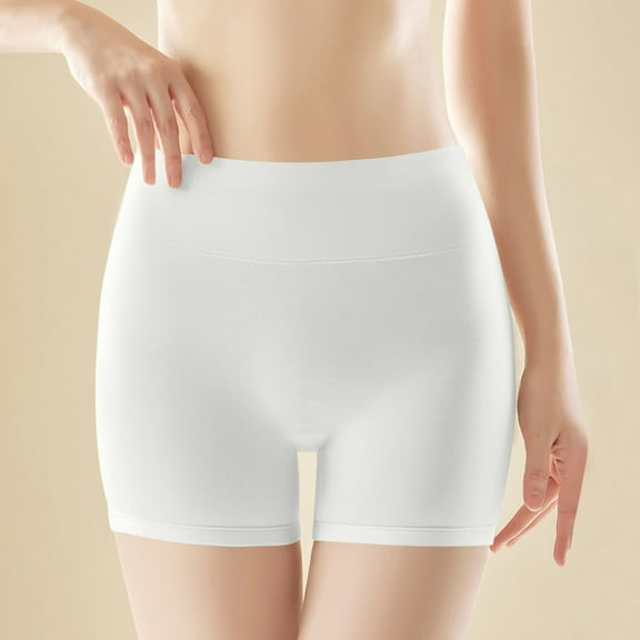 Blmnix Boxer Briefs Womens Underwear Tummy Control High Waisted Seamless Underwear White Underwear Women Pack Cotton,XL
