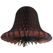 6-pack 9 Inch Hanging Honeycomb Tissue Paper Bell Decoration, Brown, by Devra Party
