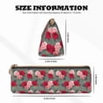 thumbnail image 4 of Naloa Rose Flowers Print Leather Pencil Case - Portable Big Capacity Pencil Pouch Organizer Bag Stationery Bag for Work & Office Pencil Pen Case, 4 of 5
