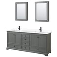 thumbnail image 4 of Wyndham Collection WCS202080DWHWCUNSMED Deborah 80" Free Standing Double Basin Vanity Set, 4 of 7