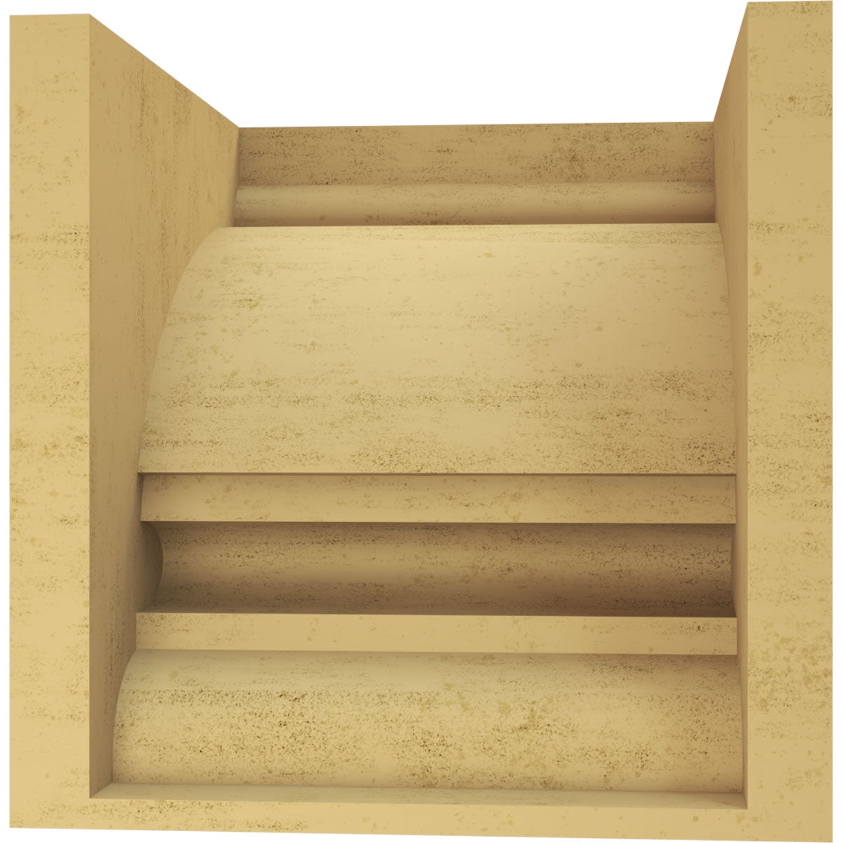 10"W x 10"D x 10"H Wide Diane Rough Cedar Woodgrain TimberThane Corbel, Primed Tan
