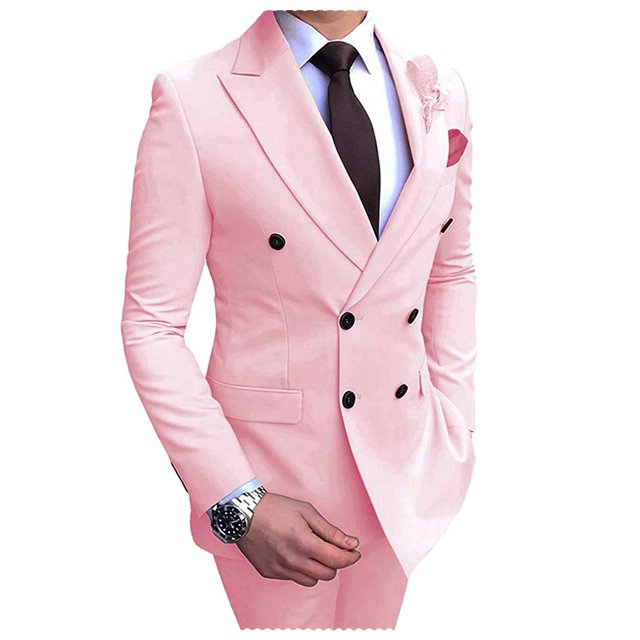Mens Beige Slim Fit Double Breasted Casual Tuxedo Suit 2 Piece Set Model GS059