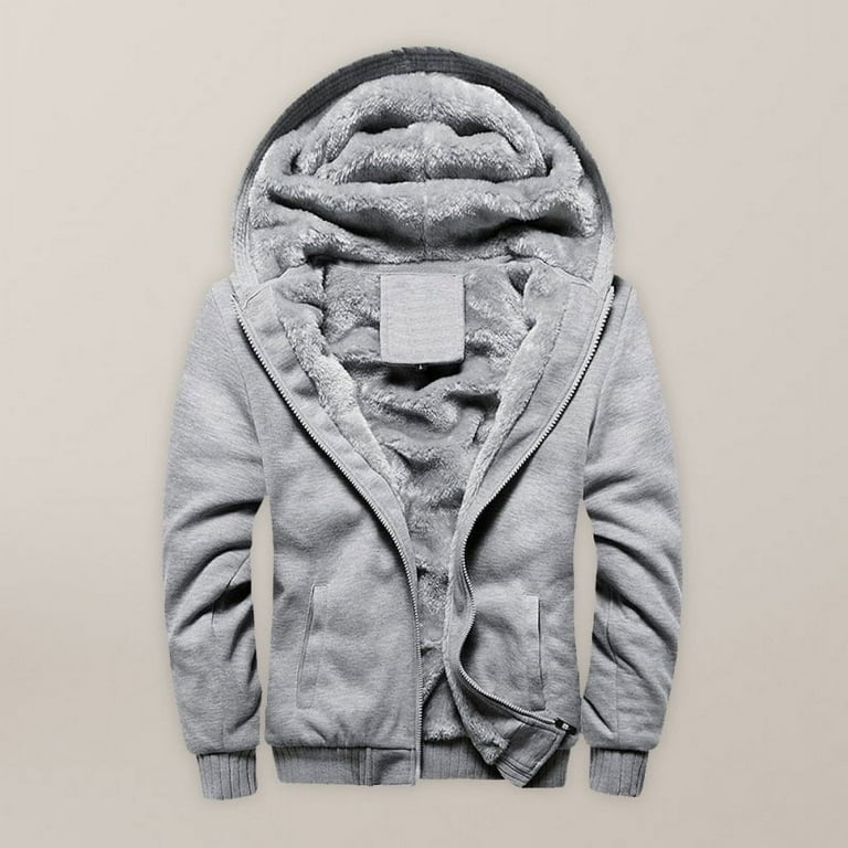 Men’s Combo Color Faux Fur Lined Zip Up Hoodie Men’s Combo Color Faux Fur Lined Zip Up Hoodie