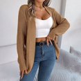 thumbnail image 1 of Women Fashion Autumn Winter Rope Cardigan Sweater Long Sleeve Solid Color, 1 of 8