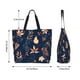 thumbnail image 5 of Fotbe Autumn Leaves With Blue Bolsa Tote Estética de Lona con Estampado para Mujer - Bolsa Reutilizable de Hombro Casual para Vacaciones, Compras, Trabajo y Gimnasio, 5 of 8