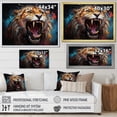 thumbnail image 4 of Designart "Emotions In The Roaring Of Lions" Animals Lion Floater Framed Canvas Prints, 4 of 5