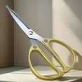 thumbnail image 4 of Scissors 5PCS Pieces 5inch All Stainless Scissors Ultra Sharp Shears Sturdy Sharp Scissors For Home School Sewing Fabric Craft Supplies Multipurpose Scissors Gold(SC0005 GOLD Gold, 4 of 4