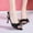 Black, variant on AXXD Women Beige Sandals Clearance Under $10 Summer New French Sexy Thin Heel High Heel Sandals