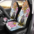 thumbnail image 1 of RYLABLUE Set of 2 Car Seat Covers Colorful Beekeeping Bee Surrounded by Flowers Bug Cartoon Child Universal Auto Front Seats Protector Fits for Car,SUV Sedan,Truck, 1 of 5