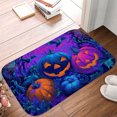 thumbnail image 5 of 1pc Halloween Pumpkins Absorbent Non-Slip Bathroom Thickened Flannel Rug Decor,Soft,Quick Drying,Suitable For Indoor/outdoor Use,Bathrooms,Bedrooms,Kitchens,Terrace,Laundry Rooms,16"x24", 5 of 9