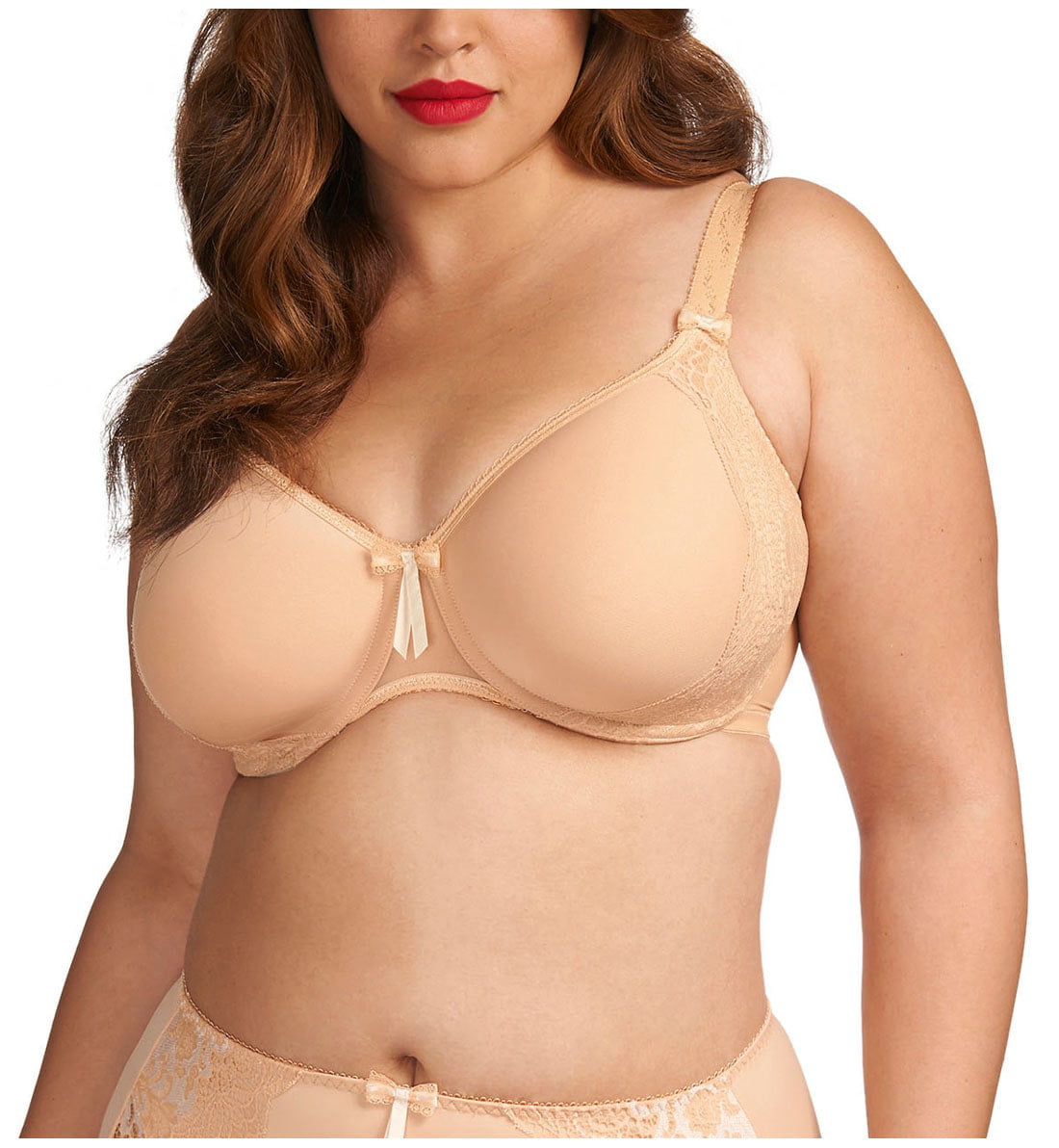 Elomi Amelia Bra Bandless Padded Spacer T-Shirt Nude Beige Side Support 8740 New