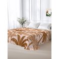 thumbnail image 6 of Queen Flat Sheet Only Tropical Coconut Palm Tree Soft Microfiber Cooling Bedding Sheets Botanical Banana Leaves on Pink Flat Bed Sheet for Hotel,Home Decor, 6 of 9