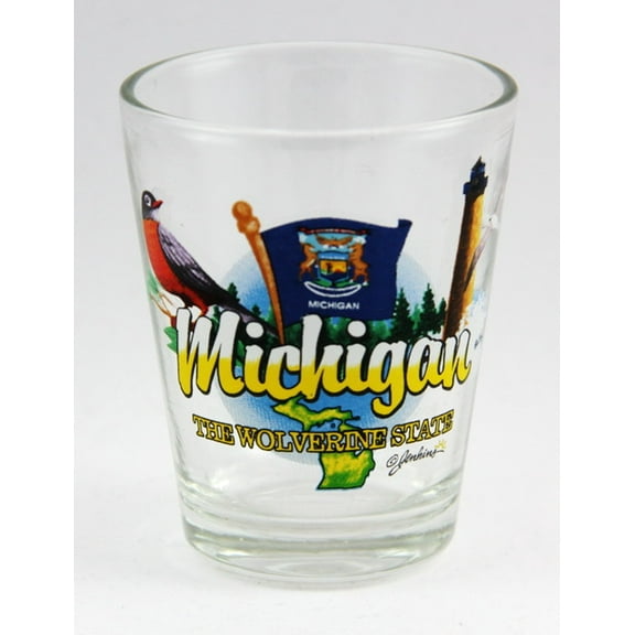 Michigan Wolv ST Elem Shot Glass