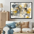 thumbnail image 1 of Designart Abstract Oversized framed wall art decor, Abstract framed wall art Print, Beyond the Framed Canvas in Yellow and Grey I , Yellow Modern black framed wall art, 40x30 inches black frame, 1 of 5