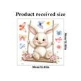 thumbnail image 4 of KOYPTL Easter Window Clings Decorations 2PCS,Happy Easter Bunny Rabbit Egg Window Stickers Double-Side Glass Decals for Home Office School Shop Glass Window Fridge Display Party Decoration 11.8x11.8", 4 of 10