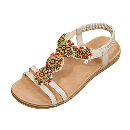 

Dtydtpe Women s Summer Non Slip Solid Color Slip On Flat Beach Open Toe Breathable Sandals Shoes Sandals Shoes for Women Kids Sandals Women Different C