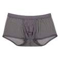 thumbnail image 1 of FhsagQ Underwear Mens Underwear Trunks Low Rise Super Fit Mens Low Rise Briefs Ice Thread Underpants Fashion Ride up Underwear Pant Mens Underwear Briefs Low Rise Grey S, 1 of 4