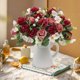 thumbnail image 1 of Ramo de rosas artificiales flores falsas para decoraciones de boda y arreglos florales para el hogar, 1 of 6