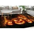 thumbnail image 2 of Anti-Slip Carpet Rug, Black and Orange Rug, Home Decor Rug, Hallway Rugs, Halloween Rugs, Modern Rug, Halloween Party Rugs, Kitchen Rugs, 2.6'x6.5' - 80x200 cm, 2 of 8