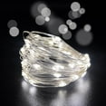 thumbnail image 1 of Set of 4 Battery Operated Mini Led Fairy Light Dewdrop Lights with Timer 6 Hours on/18 Hours Off for Christmas Party Decorations,30 LEDs,10 Feet Silver Wire (Cold White with Waterproof Battery Box), 1 of 8
