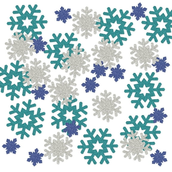 Beistle - Snowflake Deluxe Sparkle Confetti - Pack of 12