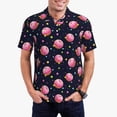 thumbnail image 5 of Wukai Cartoon Donut Planets Men’s Polo Shirts,Quick-Dry Athletic Shirt,Classic Fit Shirts-Small, 5 of 8