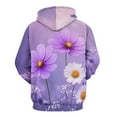 thumbnail image 3 of Vibrant Purple Floral Garden Men's Women New Sweatshirt Hoodie Men's Plus Size Sweatshirt Hooded Sweatshirt 3d Printed Street Men's Cloth, 3 of 6