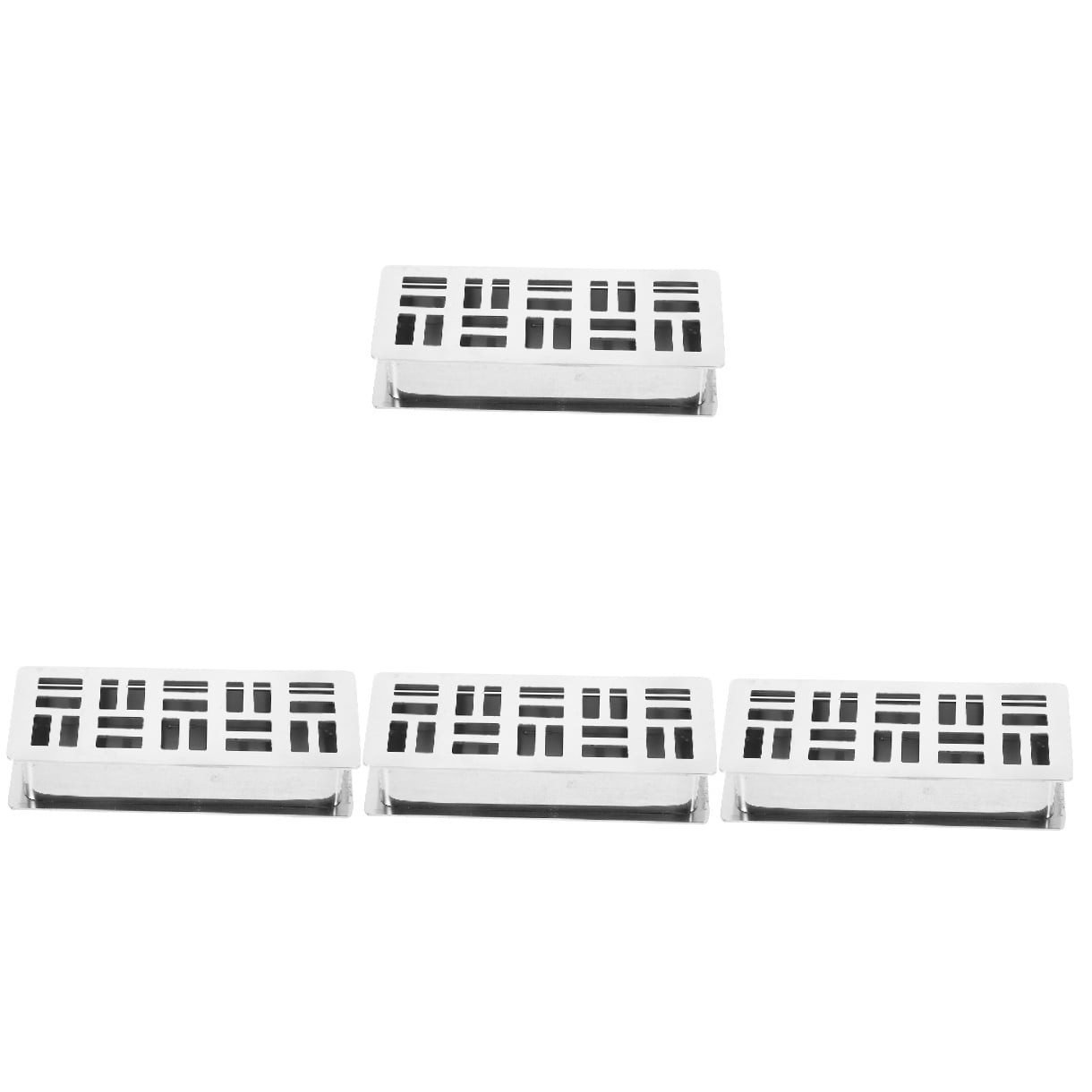Raindrops 4-Pack Stainless Steel Toothpick Holder Dispenser with Hollow Grid Design, Fruit Pick Storage Box