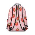 thumbnail image 3 of Strawberry and Blossom Pink Pattern Backpack for School, Cute School Bag with Adjustable Shoulder Straps and Padded Back, 15.3"x11"x7.1", 3 of 5