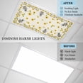 thumbnail image 4 of 4 Pack Sunflower Bee Fluorescent Light Covers for Ceiling Lights Country Summer Floral Bee Nest Linen Texture Magnetic Ceiling Light Covers Overhead Light Filters for Office Classroom Home, 4 of 9