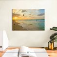 thumbnail image 3 of Elephant Stock Caribbean Kitesurfing Wall Art - Horizontal Canvas Wall Art - Living Room Wall Decor - Sports Canvas - Blue And Brown Decor - 12" x 8", 3 of 8