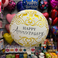thumbnail image 4 of Happy Anniversary Mylar Balloon Set – 3 Pack Foil Balloons for Celebrations, 4 of 4