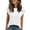1# White, variant on Cap Sleeve Top Womens Loose Fit Comfort Crewneck Casual T-Shirt for Summer Pink S