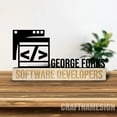 thumbnail image 5 of Craftnamesign Custom Wooden Software Engineering Desk Name Plate, Developer Metal Nameplate, 5 of 5