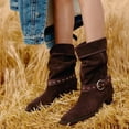 thumbnail image 6 of Wowcloth Women's Casual Western Cowboy Ankle Boots – Stylish Buckle Detail with Chunky Heel & Pointed Toe Design, Versatile for Everyday Outfits, 6 of 9