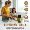 thumbnail image 2 of All-New 2026 Electric Mason Jar Vacuum Sealer Kit – Automatic Rechargeable Sealer for Mason Jars – Includes 5 Lids (Regular & Wide Mouth), Lid Opener, & Type-C Cable – Eco-Friendly Food Preservation, 2 of 4