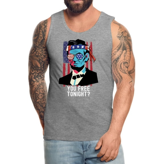 You Free Tonight? Abraham Lincoln 4th of July Men’s Premium Tank